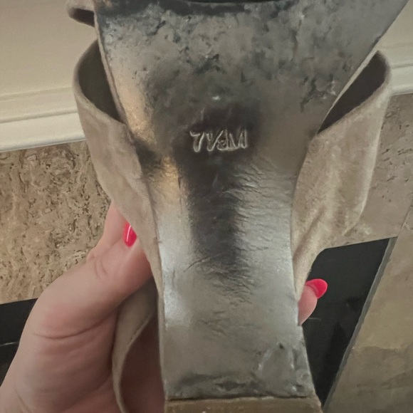 DVF Suede Nude Wedges - Picture 5 of 5